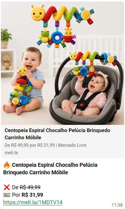 Oferta de centopeia espiral chocalho pelúcia brinquedo para carrinho